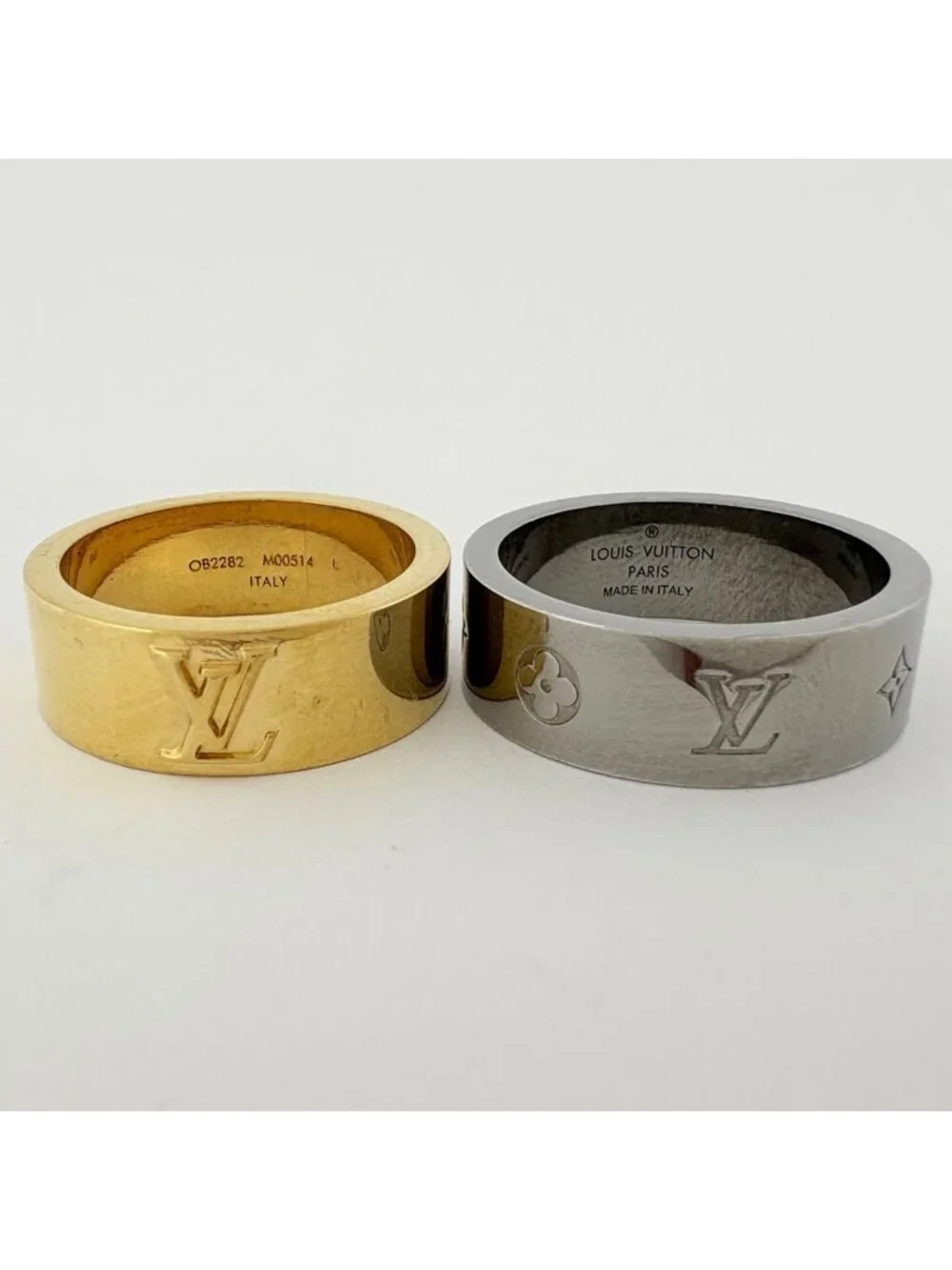 Louis Vuitton Ring LV Instinct Set Metal Gold Dark Silver